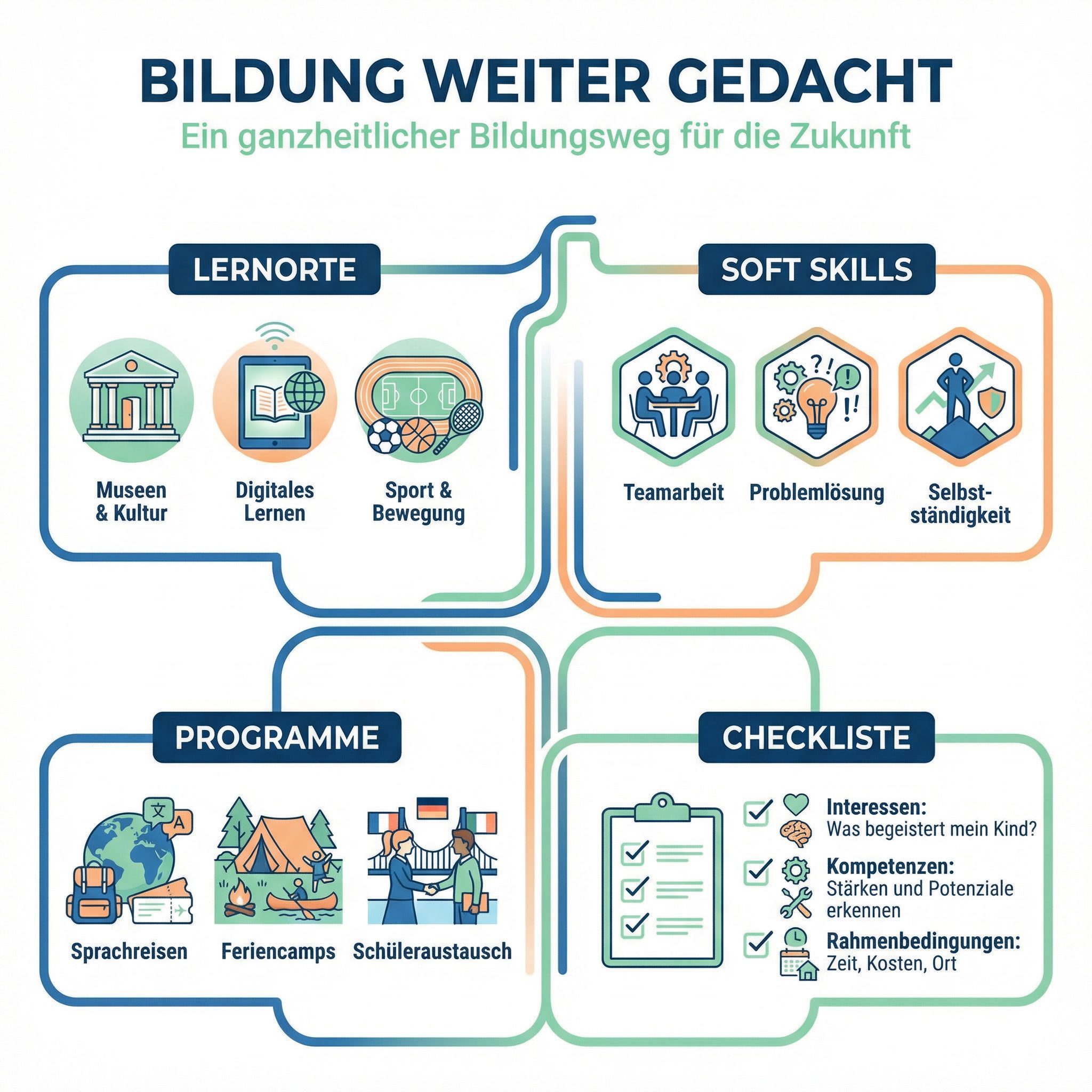 Vier Säulen der Orientierung